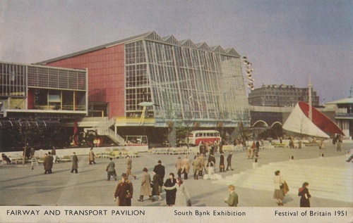Festival of Britain transport pavilion postcard