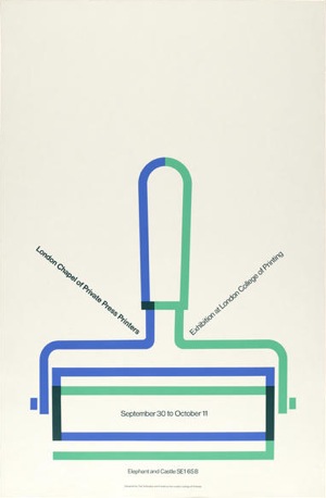 Tom Eckersley private presses exhibition poster LCP