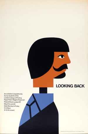 Tom Eckersley LCP exhibition poster Looking Back