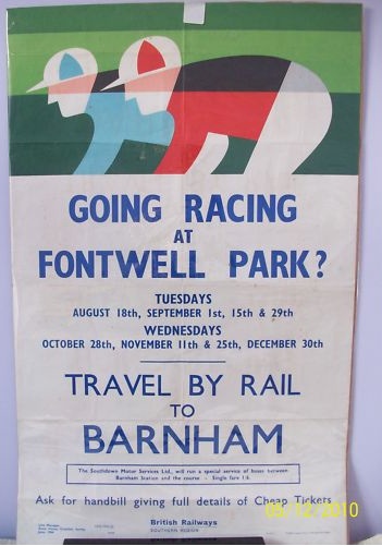 Tom Eckersley stock racing poster British Railways from eBay