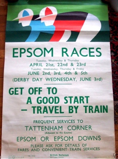 Tom Eckersley Stock british railways racing poster with printing
