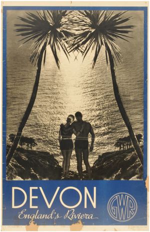 devon 1930s photographic vintage railway poster