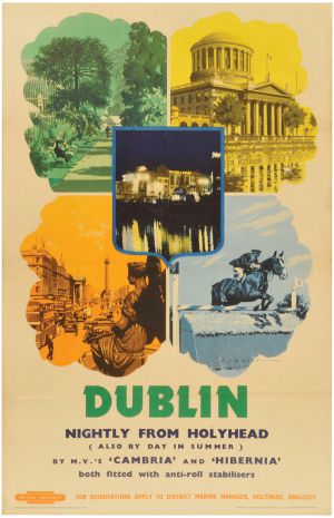 Dublin vintage British Railways poster