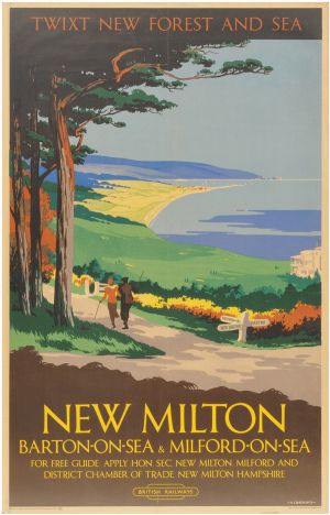 New Milton vintage railway poster Danvers