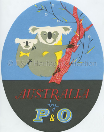 P&O Koala luggage label from collection