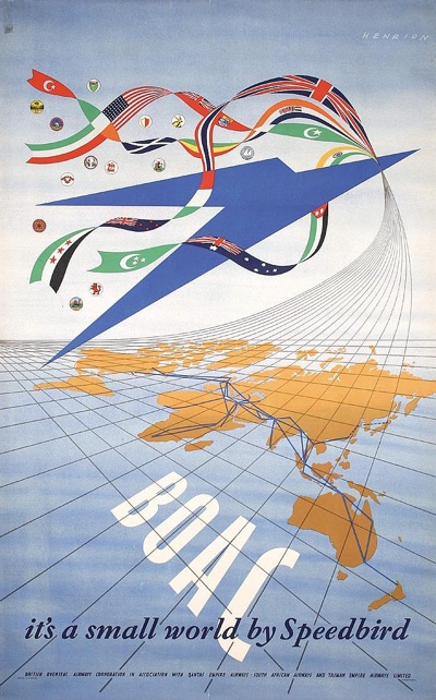BOAC Speedbird Henrion vintage travel poster Poster Connection 1948