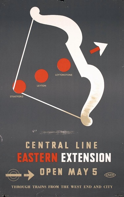 Zero Vintage London Transport poster Central line 1947