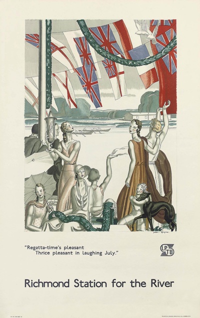 Jean Dupas Richmond vintage London Transport poster, 1933