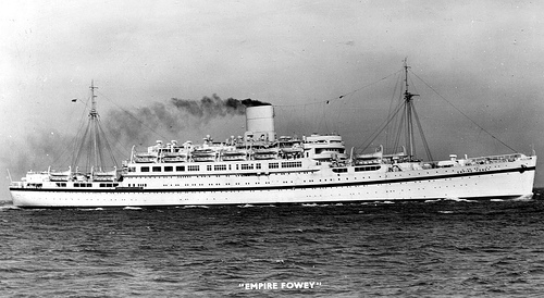 S S Empire Fowey troopship