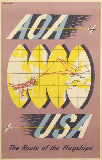 AOA LEwitt Him vintage travel poster 1948