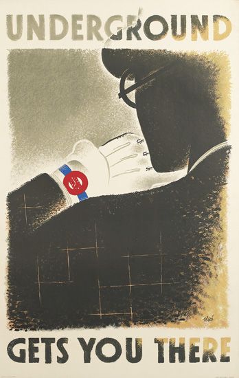 Hans Schleger Zero Vintage London Underground poster 1935 Swann