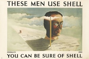 Zero journalists Use Shell vintage poster 1938