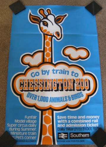1978 railway poster chessington zoo from eBay