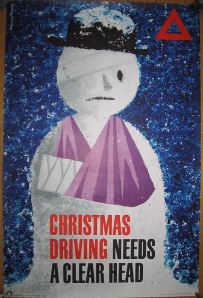 Mount/Evans Christmas Driving poster 1963 for CoI