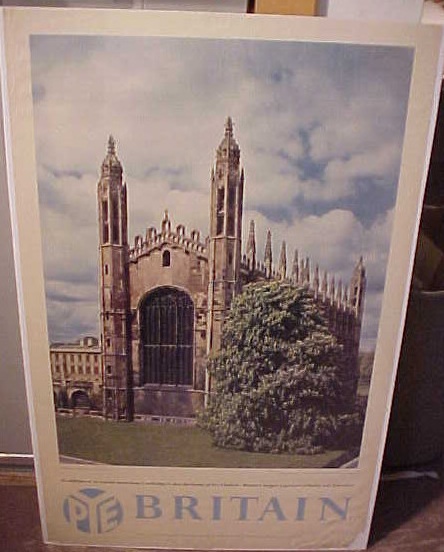 Vintage Pye Cambridge travel poster most odd