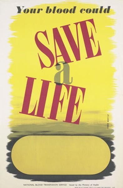 Eileen Evans give blood poster