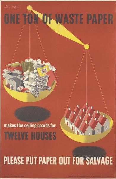Eileen Evans Save paper salvage poster