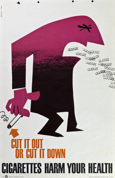 Reginald Mount anti smoking poster 1960s