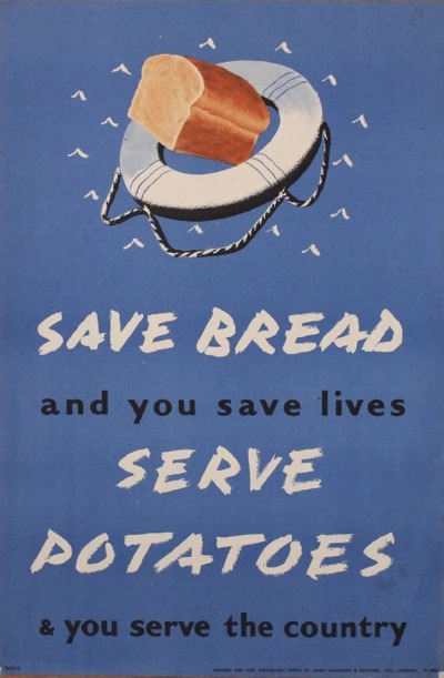 Save Bread and you save lives vintage WW2 propaganda poser