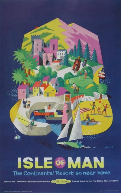 Eric Lander Isle of Man Vintage British Railways poster 1960