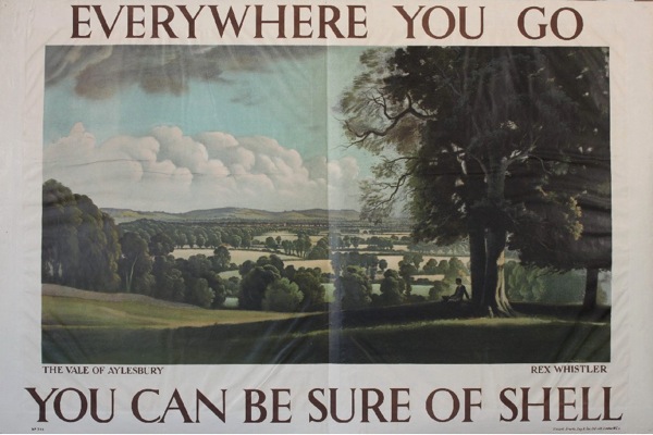 Rex Whistler vintage shell poster Aylesbury 1930