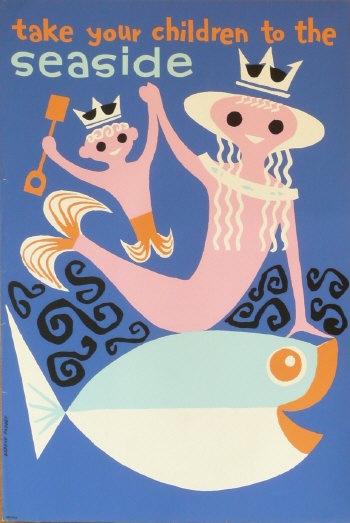 Daphne Padden take your children to the seaside poster