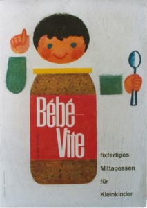 Baby food vintage poster Piatti 1957
