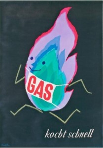 Donald Brun Gas poster 1956
