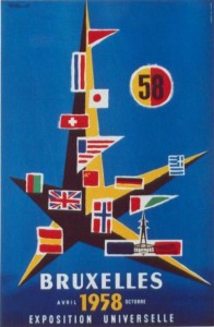 Villemot vintage poster Brussels Expo 1958
