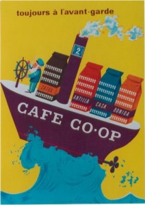 Coop coffee vintage poster H.R.Erdmann 1960
