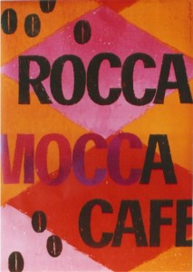 Rocca Mocca Coffee vintage poster Fritz Bühler 1958