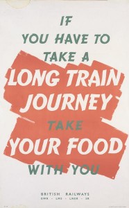 Take Your food with you railway long train journey vintage WW2 poster