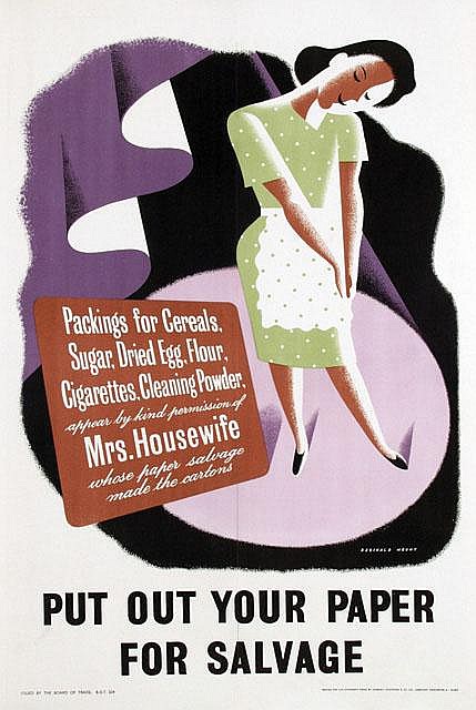REginald Mount vintage housewife salvage poster 1950