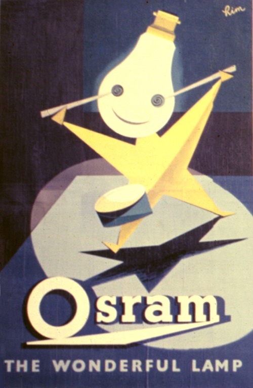 Vintage Osram hoarding poster