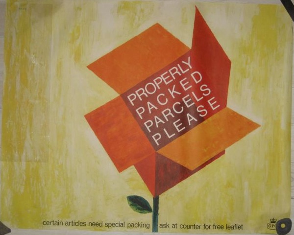 Karo Properly packed parcels please vintage GPO poster 1968