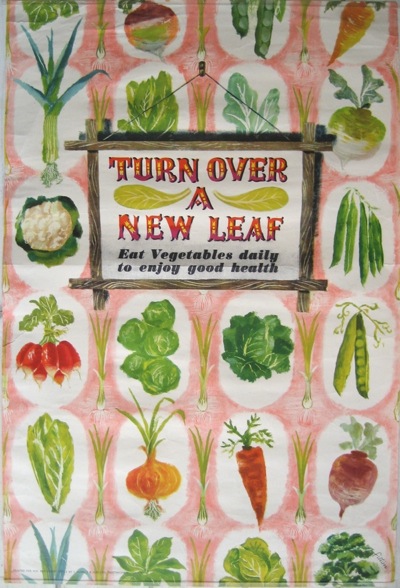 James Fitton Turn Over A New Leaf vintage world war two posters