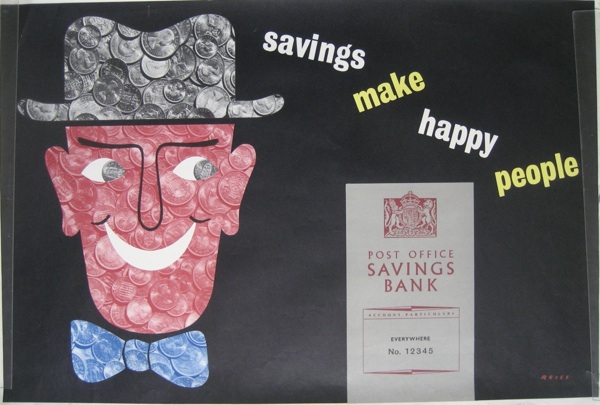 Manfred Reiss Vintage post office savings bank poster