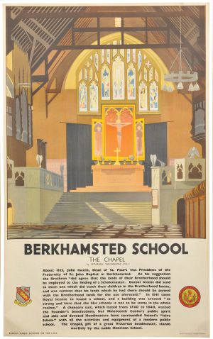 Berkhampstead school vintage LMS poster by Norman Wilkinson