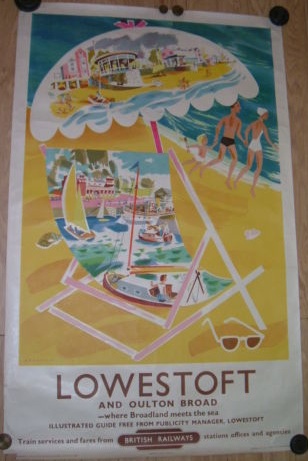 Lowestoft vintage travel poster British Railways eBay