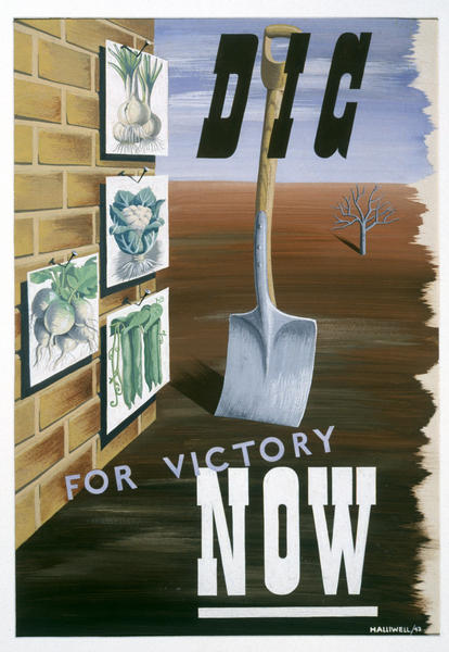 A E Halliwell vintage world war two poster Dig for Victory