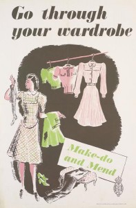 Vintage World War Two Make do and Mend poster c1943