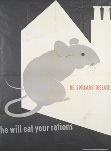 World war two anti vermin propaganda poster home front herbert tomlinson