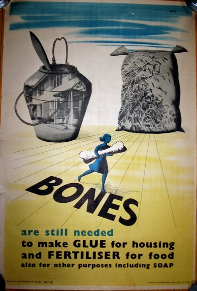 Bones vintage 1946 public information poster propaganda