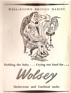 Wolsey advertisement illustration by John Parsons