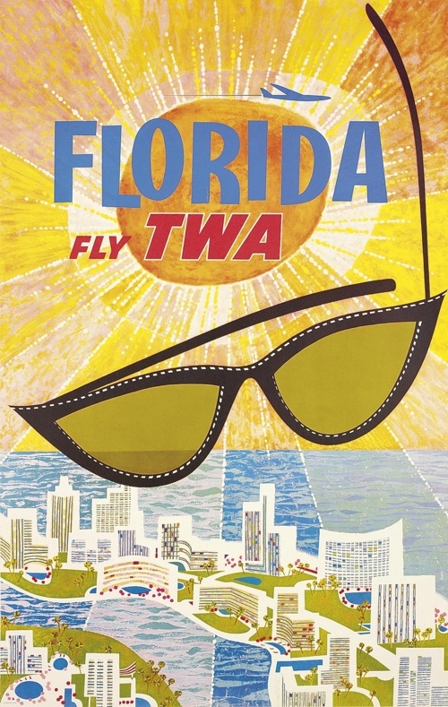 David Klein vintage TWA poster