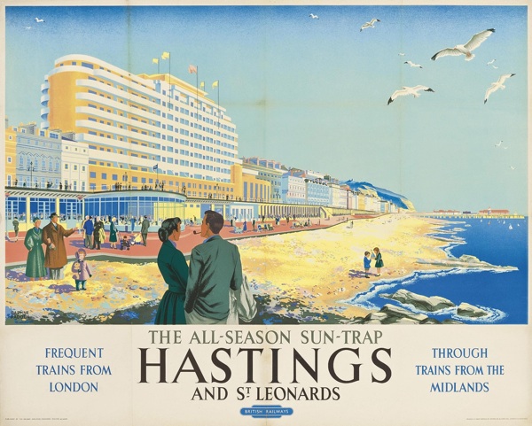 Daphne Padden vintage railway poster Hastings and St Leonards