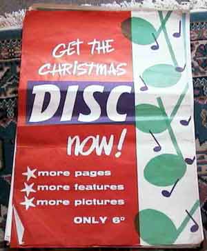 Christmas disc newsagents poster