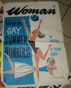 Woman magazine advertising poster