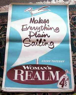 Woman's Realm vintage newsagents poster