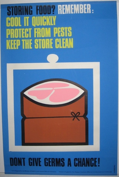 Vintage Food Hygiene posters Ministry of Health CoI